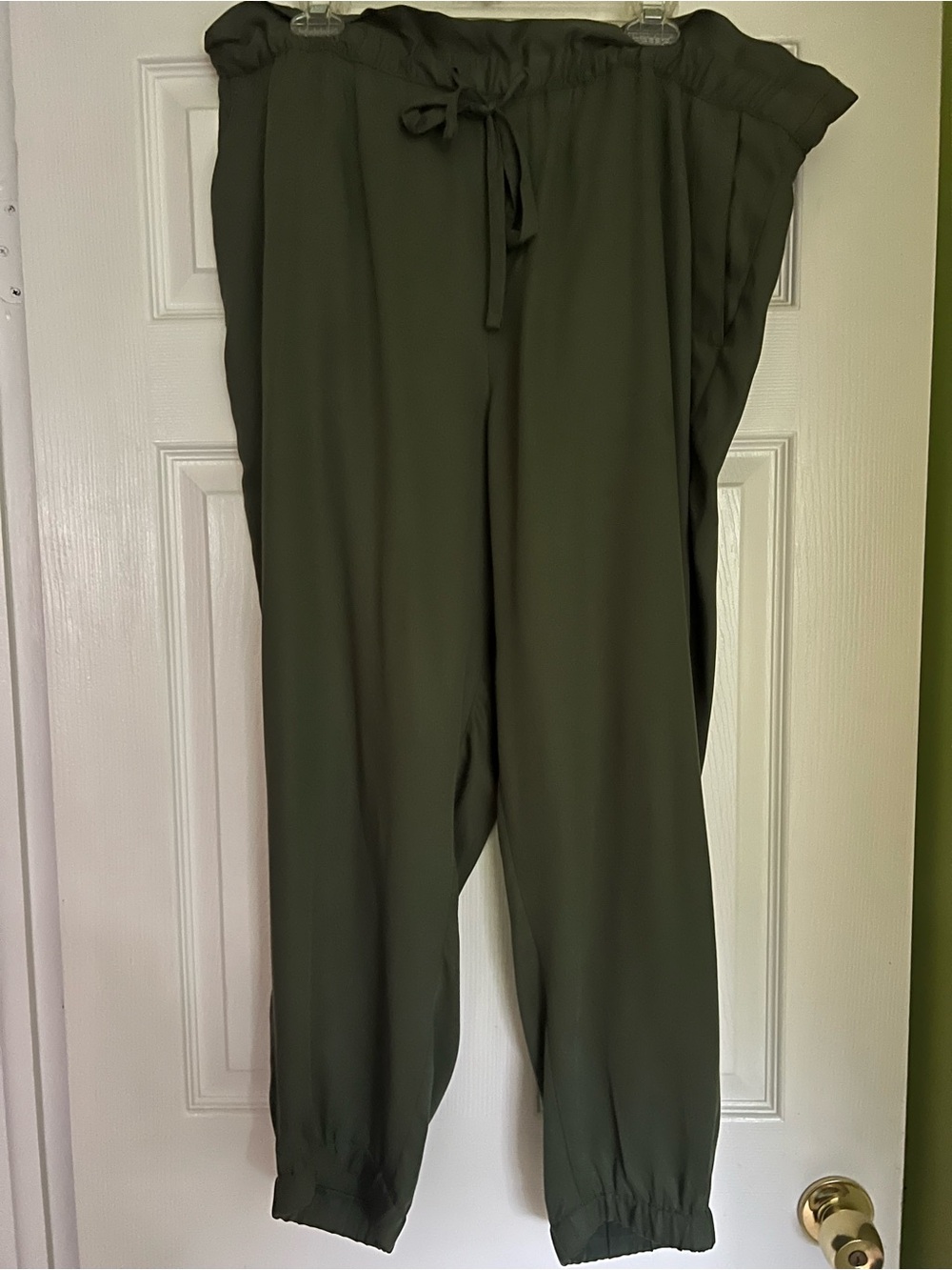 Banana Republic Sage Green Elastic Waist Trousers